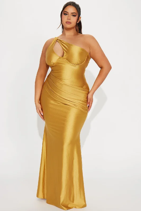 As You Know It Maxi Dress - Gold