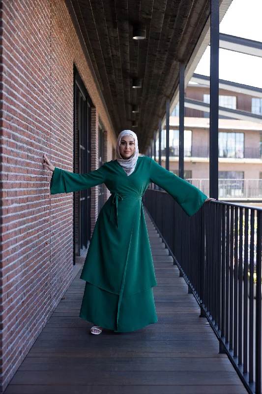 Dala Layered Wrap Abaya