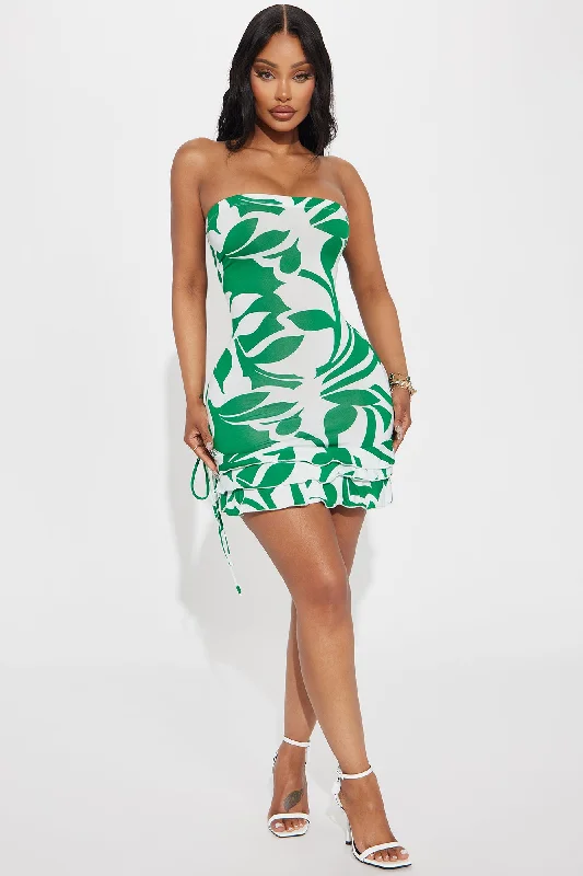 Enchanted Garden Micro Mini Dress - Green/combo