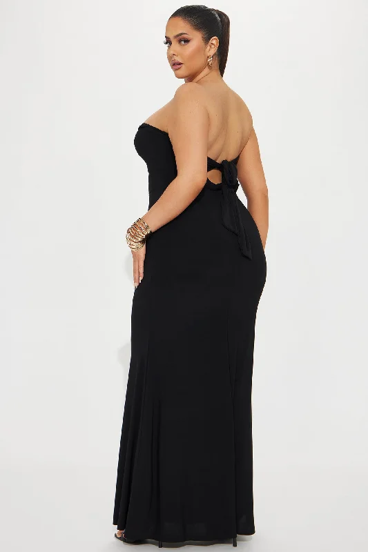 Janie Strapless Maxi Dress - Black