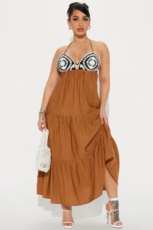 Maui Wowie Maxi Dress - Mocha/combo