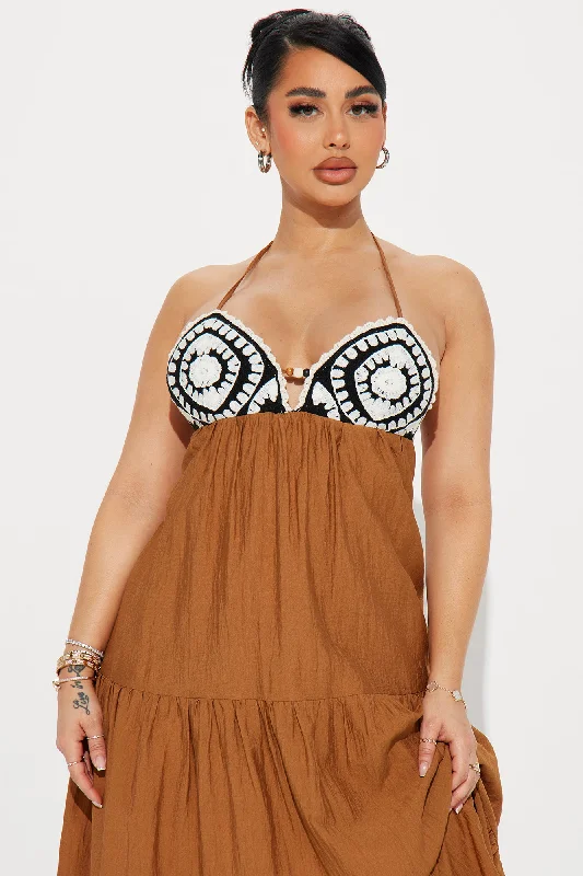 Maui Wowie Maxi Dress - Mocha/combo