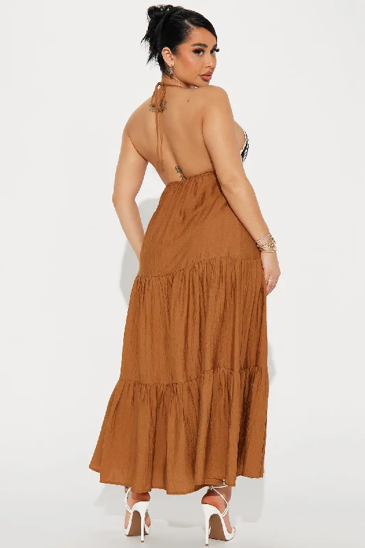 Maui Wowie Maxi Dress - Mocha/combo