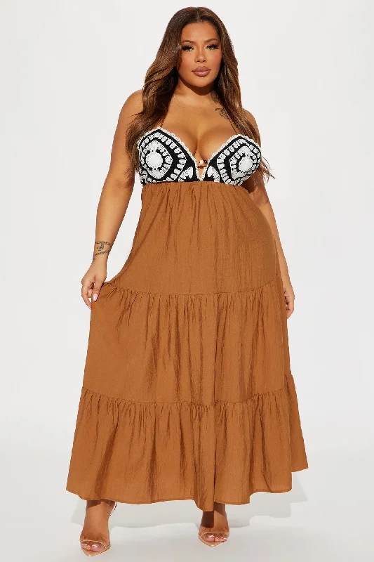 Maui Wowie Maxi Dress - Mocha/combo