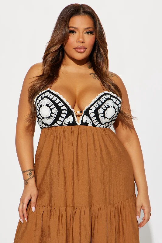 Maui Wowie Maxi Dress - Mocha/combo