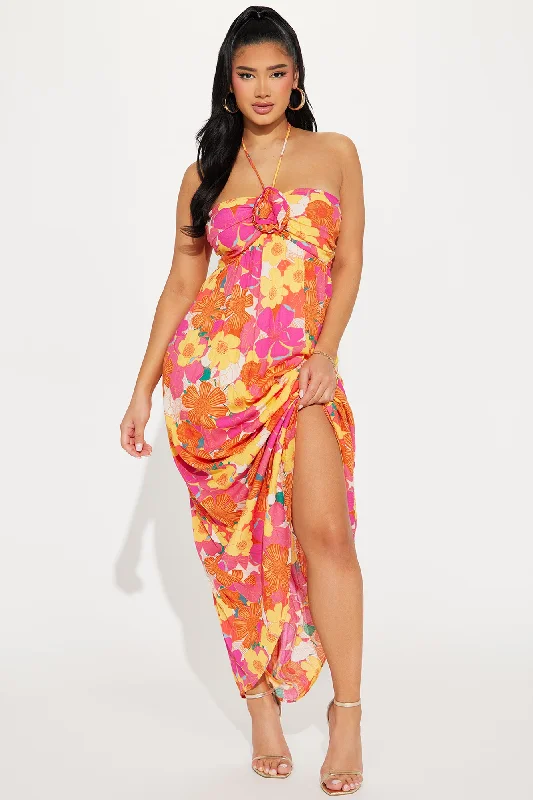 Nice Life Maxi Dress - Orange/combo