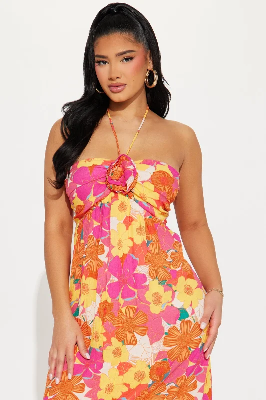 Nice Life Maxi Dress - Orange/combo