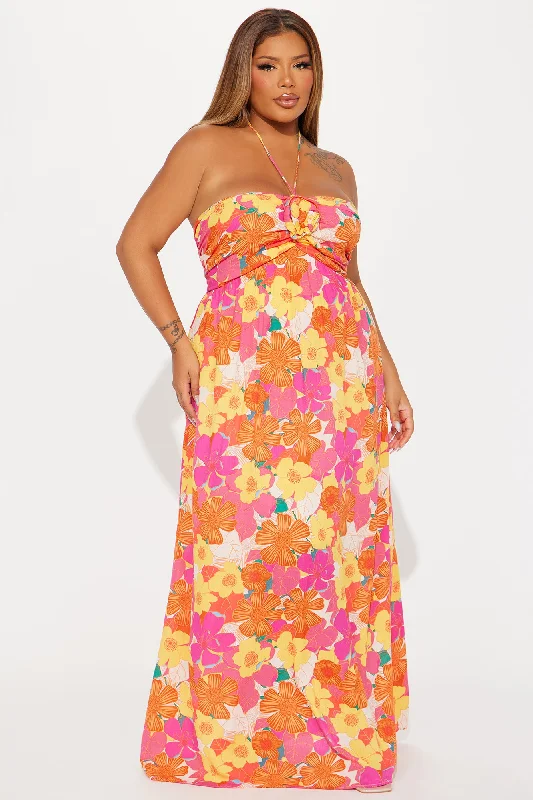 Nice Life Maxi Dress - Orange/combo