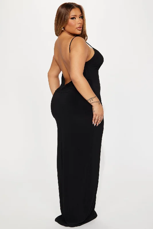 Something Special Backless Maxi Dress - Black