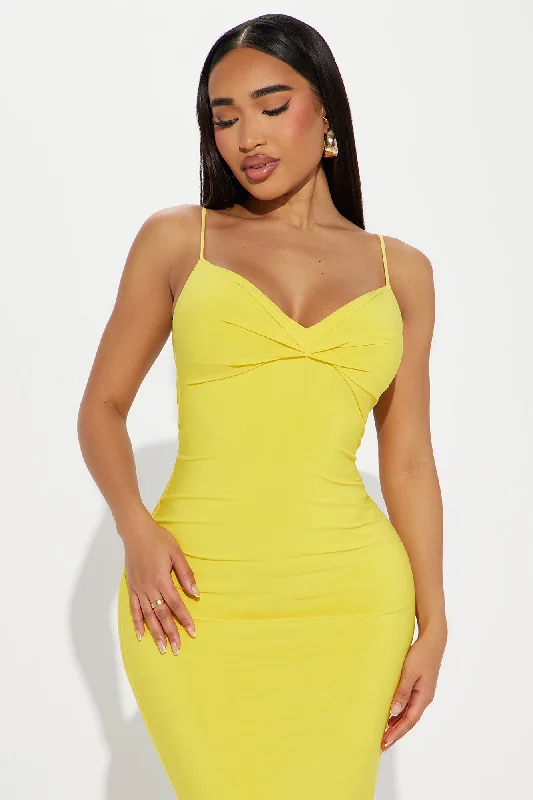 Something Special Backless Maxi Dress - Yellow