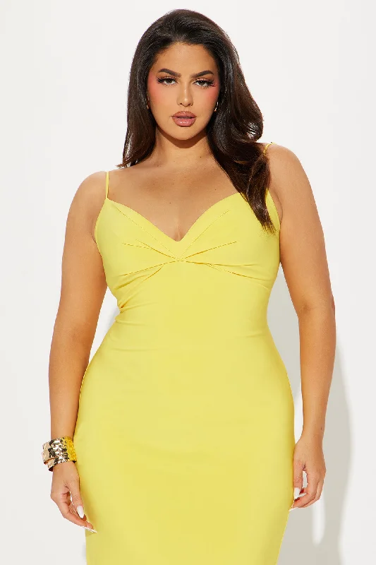 Something Special Backless Maxi Dress - Yellow