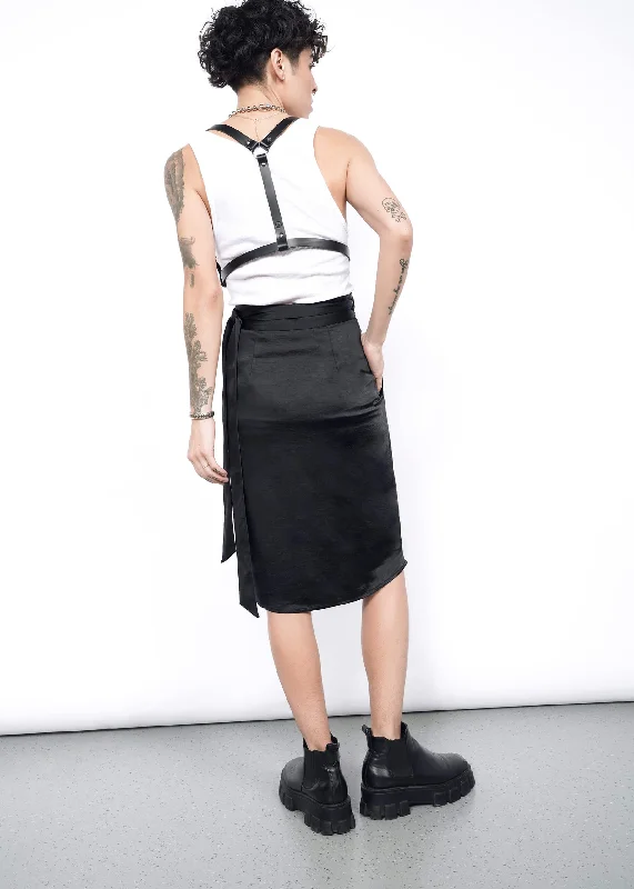 The Empower Satin Wrap Skirt