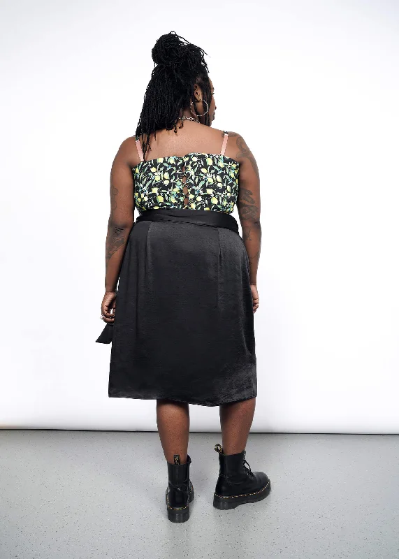 The Empower Satin Wrap Skirt