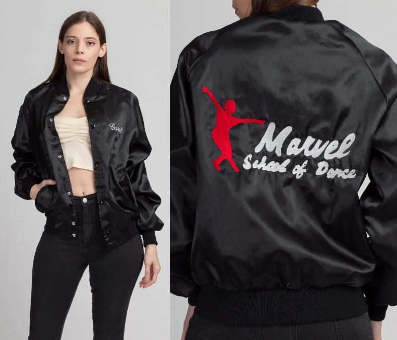 80s Marvel School Of Dance Satin Bomber Jacket - Men's Small