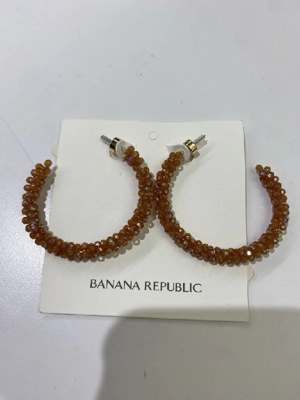 Banana Republic beaded hoops NWT