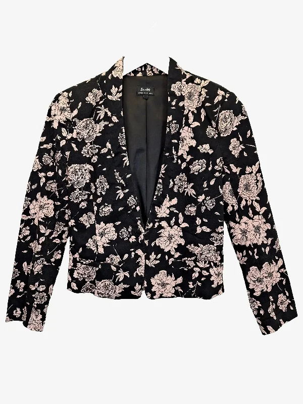 Bardot Office Floral Cropped Jacket Size 8