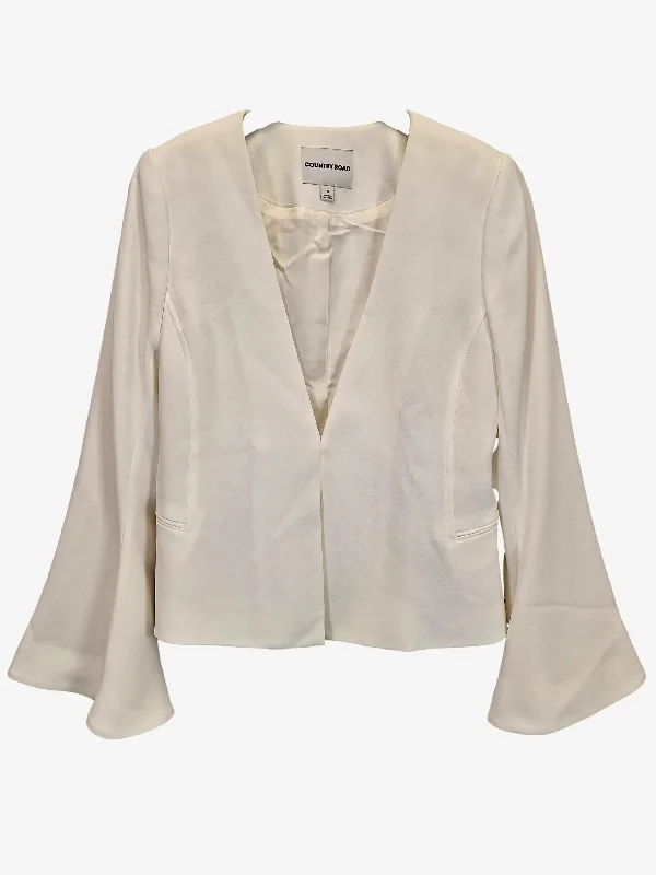 Country Road Flared Sleeve Ivory Jacket Size 10