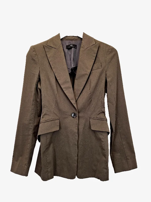 Cue Khaki Long Army Blazer Size 6