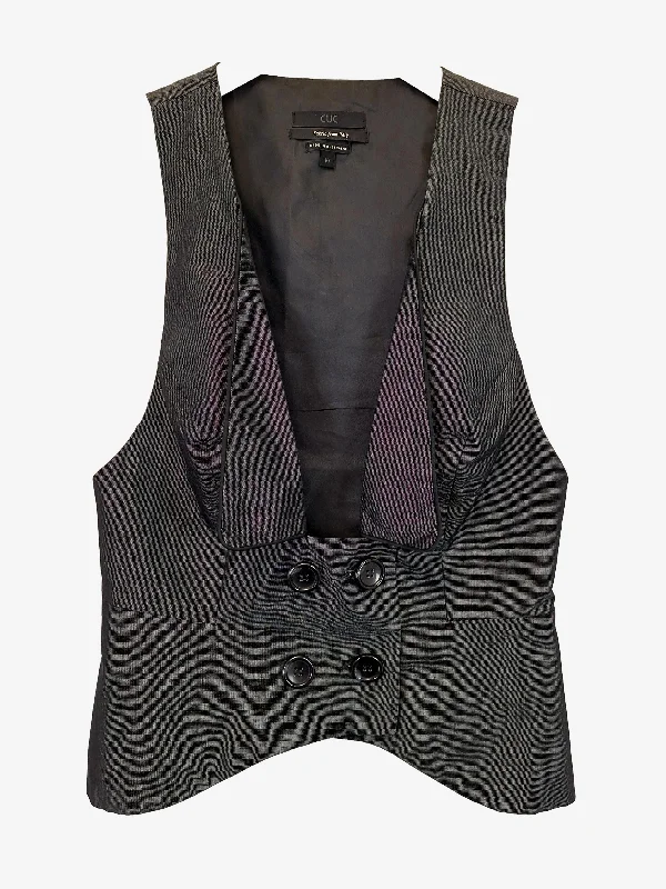 Cue Metallic Tailored Staple Vest Size 10