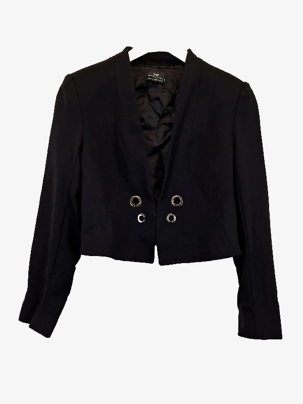 Cue Stylish Tailored Cropped Blazer Size 10