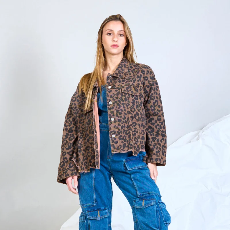 Denim animalier jacket wholesale