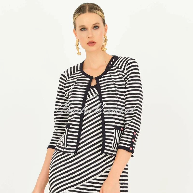 Dolcezza Striped Cover Up Jacket - Style 23106