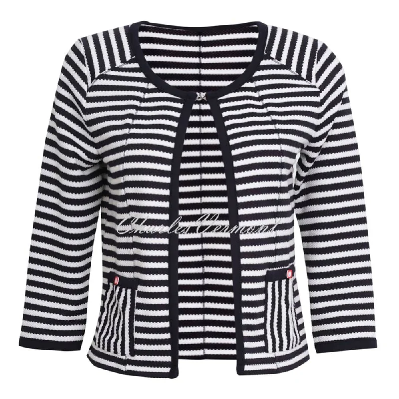 Dolcezza Striped Cover Up Jacket - Style 23106