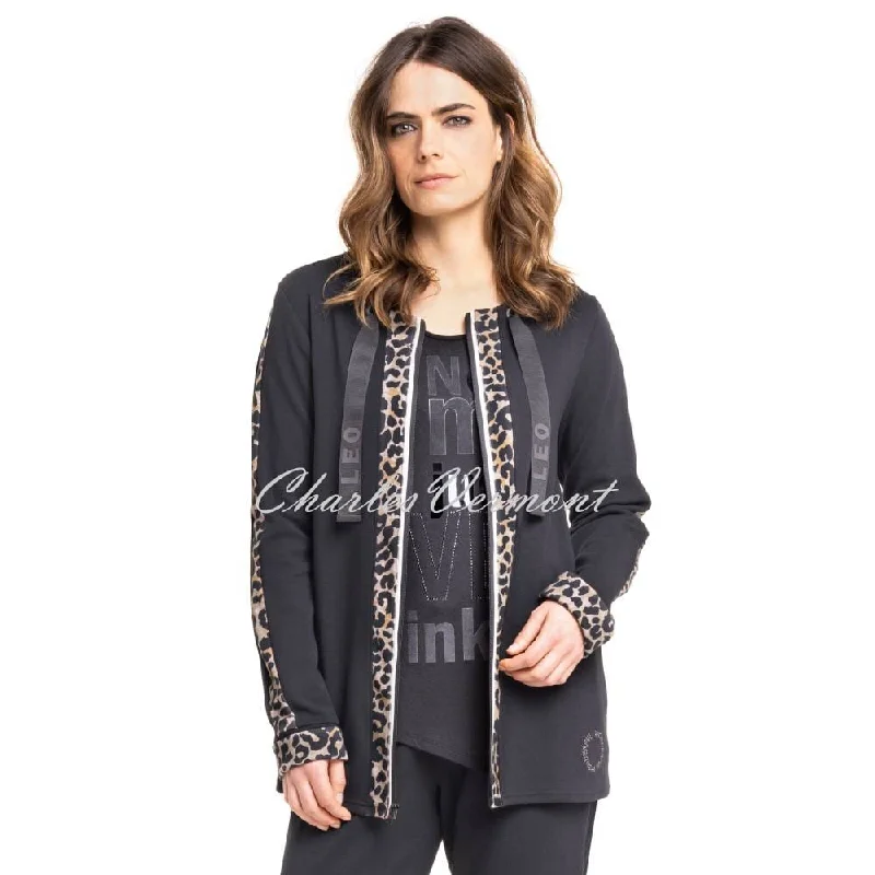 Doris Streich Jacket with Leopard Print Detail - Style 140131-82