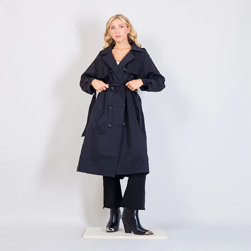 Double breasted long trench coat wholesale