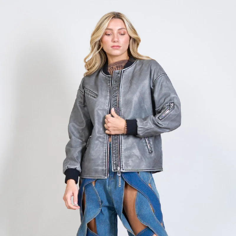 Faded bomber jacket wholesale