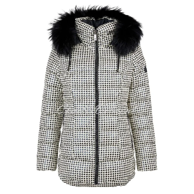 Frandsen Houndstooth Jacket - 515-12621-12 (Black / Cream)