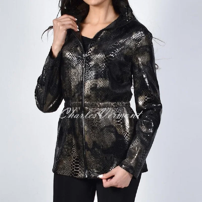 Frank Lyman Snakeskin Zipped Front Jacket – Style 214459