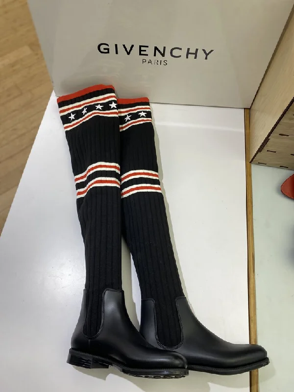 Givenchy Storm Chauss OTK rubber/knit boots NIB 38