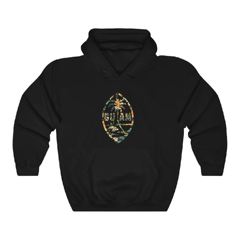 Guam Seal Floral Hooded Sweatshirt