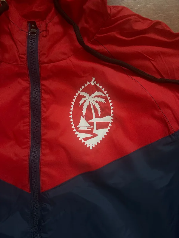 Guam Seal Tribal Windbreaker Traditional Track Jacket