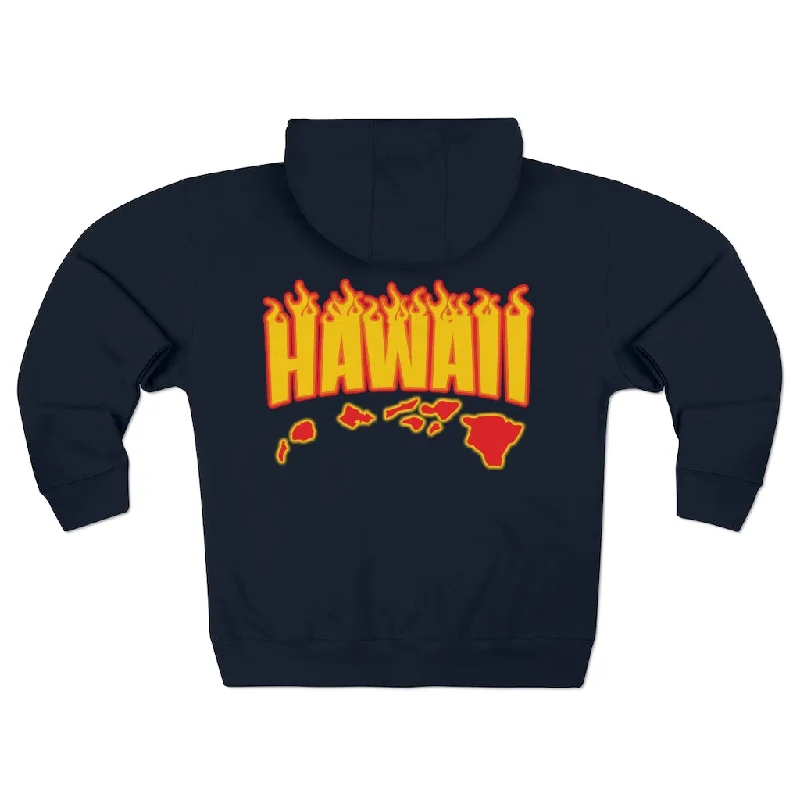 Hawaii Fire Unisex Premium Full Zip Hoodie