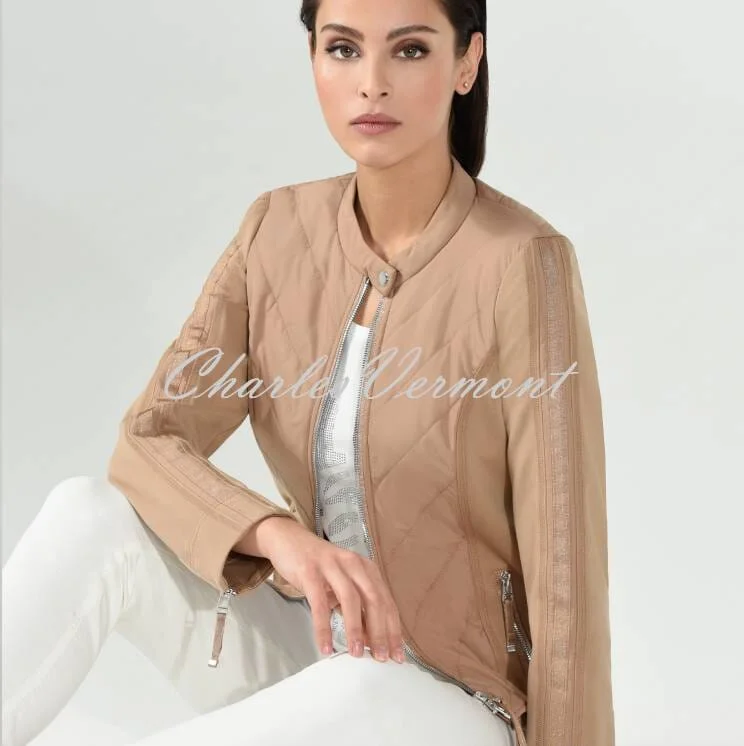 I'cona Collarless Jacket - Style 67117-60012-17 (Taupe)