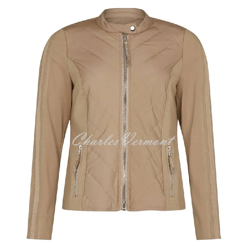 I'cona Collarless Jacket - Style 67117-60012-17 (Taupe)