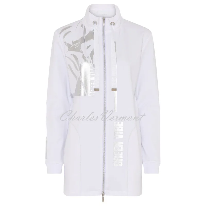 I'cona 'Green Vibe' Longline Jacket - Style 67185-60052-10 (White)