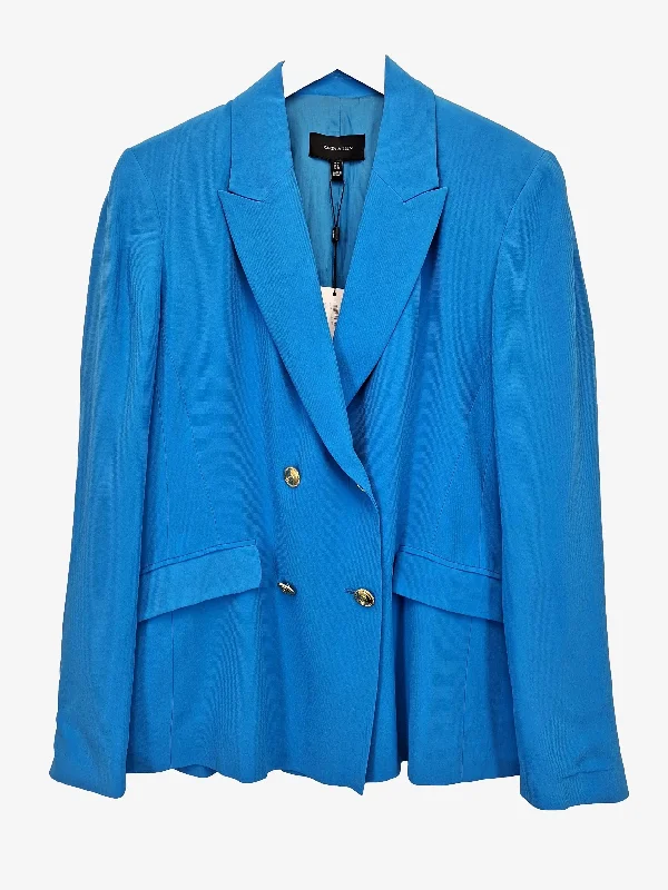 Karen Millen Aqua Soft Double Breasted Jacket Size 10