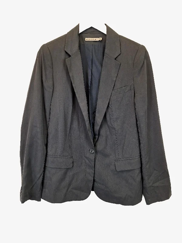 Kookai Stylish Charcoal Casual Blazer Size 10