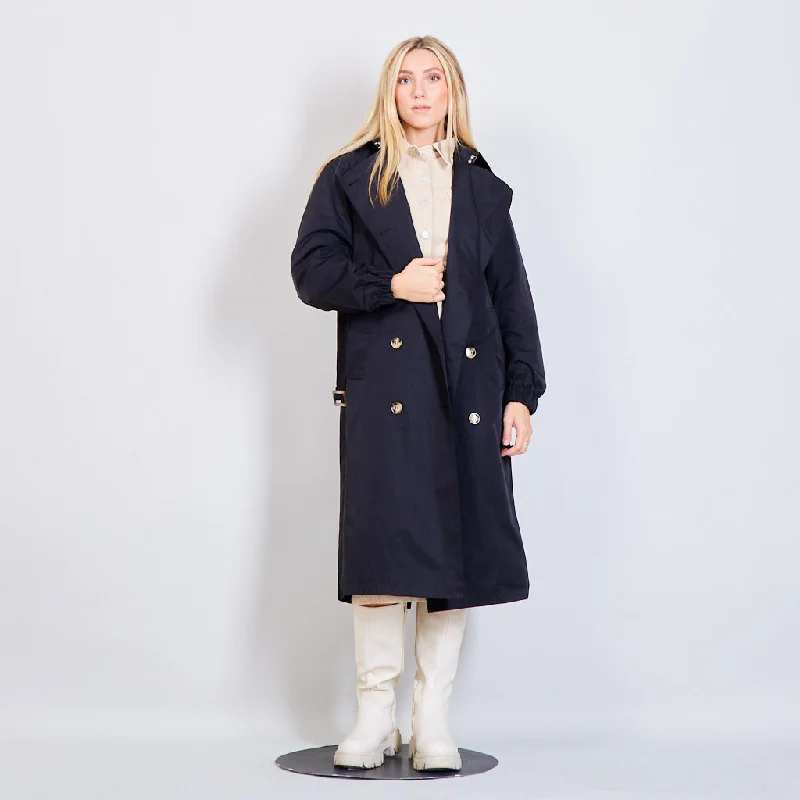 Long trench with double-breasted button wholesale