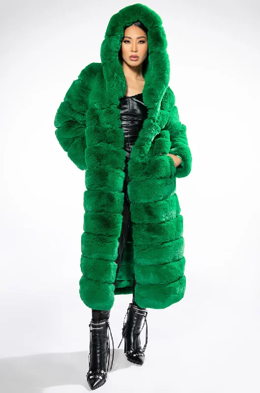 LUXE JENNY FAUX FUR LONG COAT