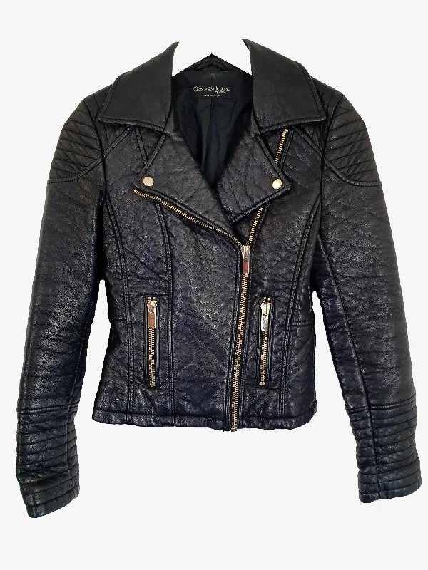 Miss Selfridge Faux Leather Jacket Size 6