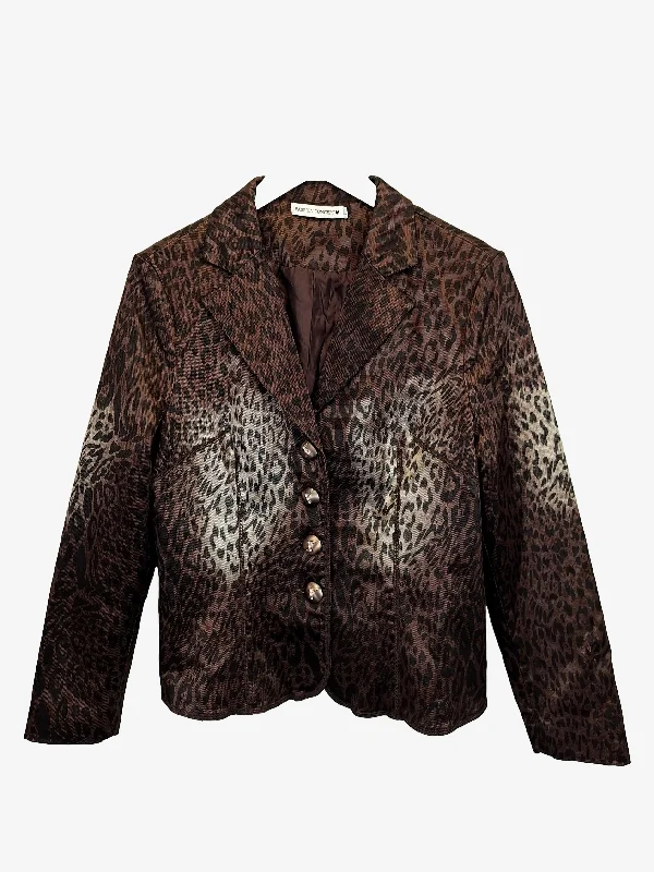 Passion Concept Cheetah Button Blazer Size L