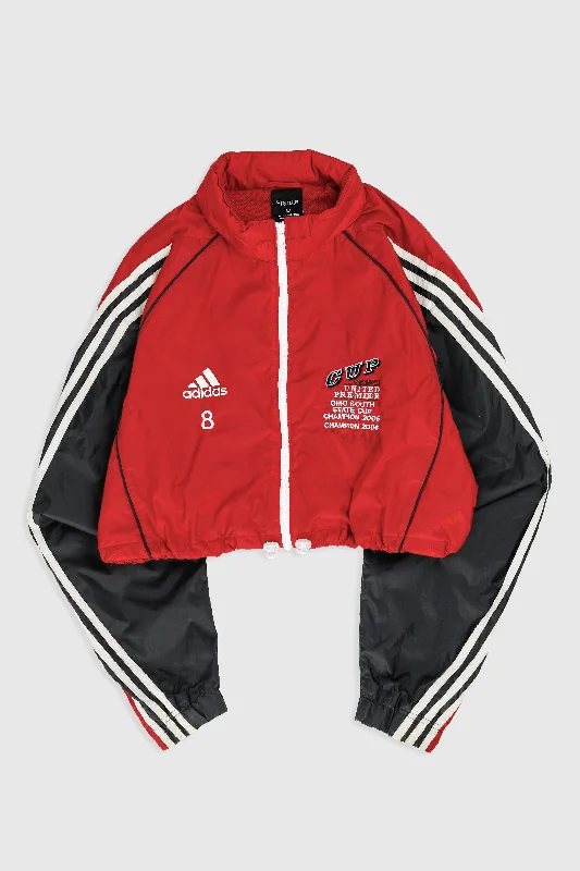 Rework Adidas Ohio State Crop Windbreaker - L