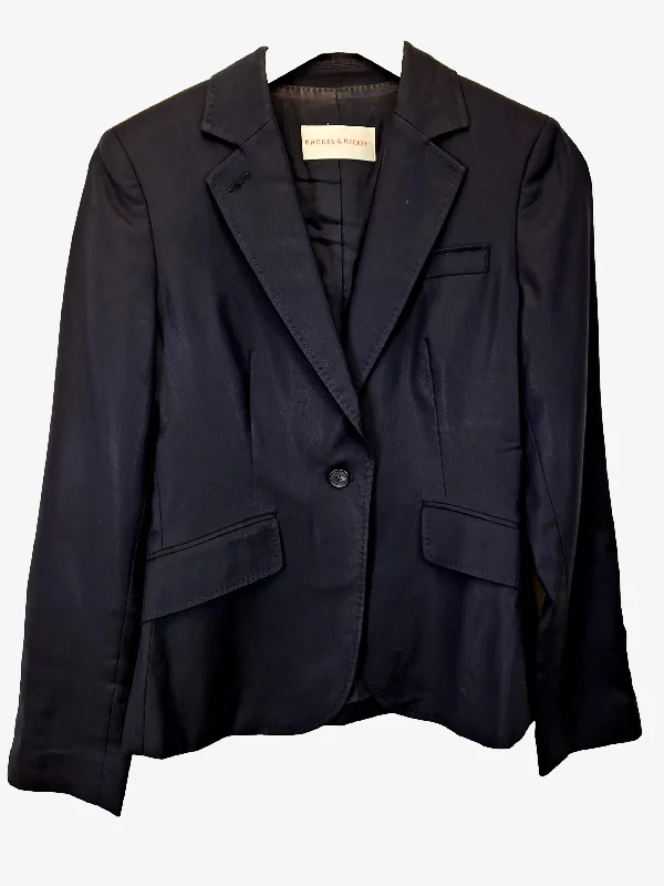 Rhodes & Beckett Navy Pinstripe Tailored Blazer Size 6