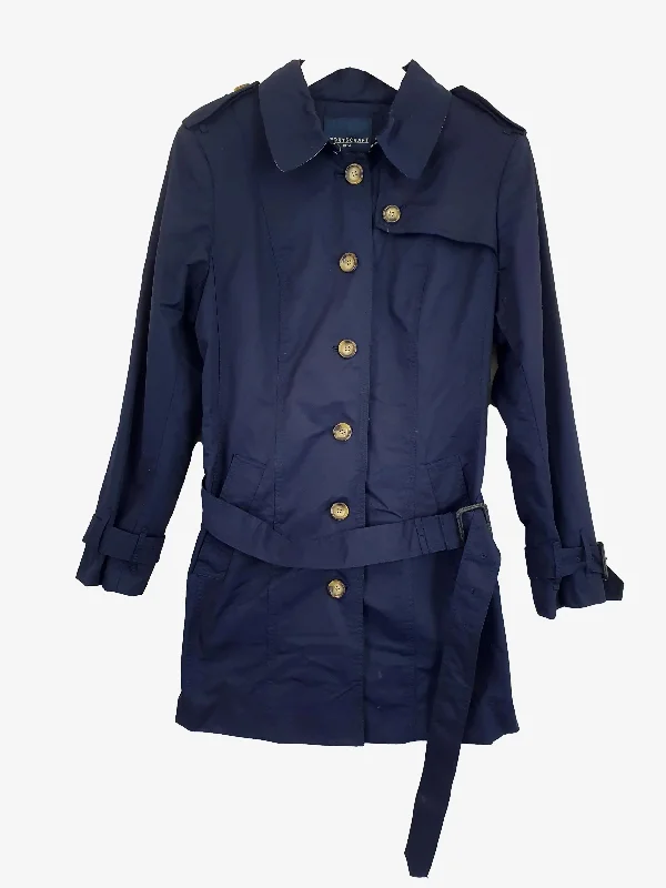 Sportscraft Navy Button Belted Jacket Size 14