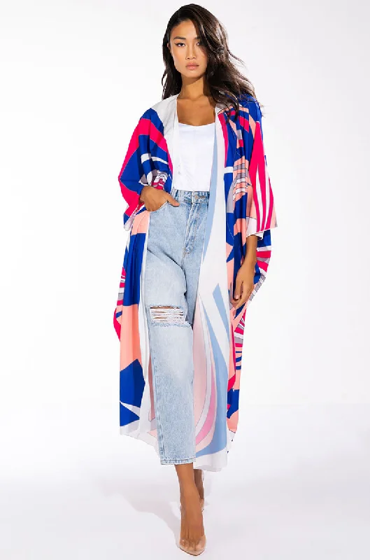 SWIRL PRINT LIGHT WEIGHT DUSTER