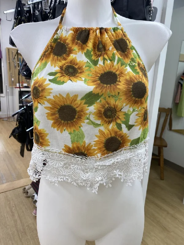 Tela sunflower halter top S